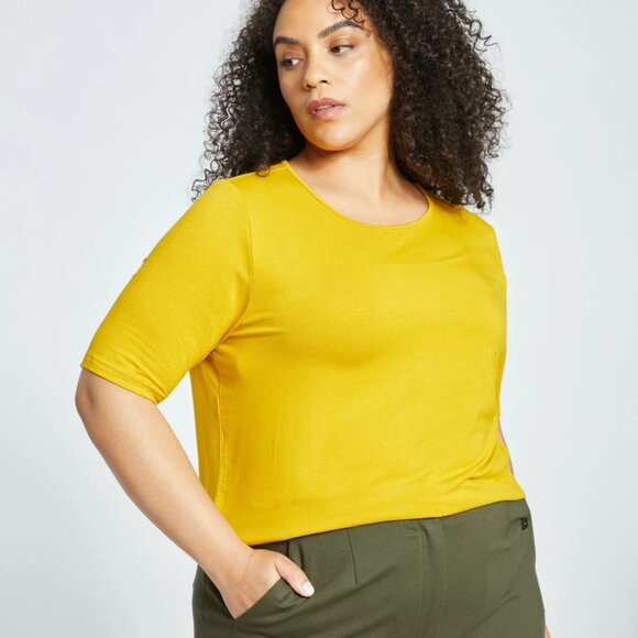 🆕 Universal Standard Lily Liquid Jersey Crew Neck Stovepipe Tee in S/14-16 - Picture 4 of 6